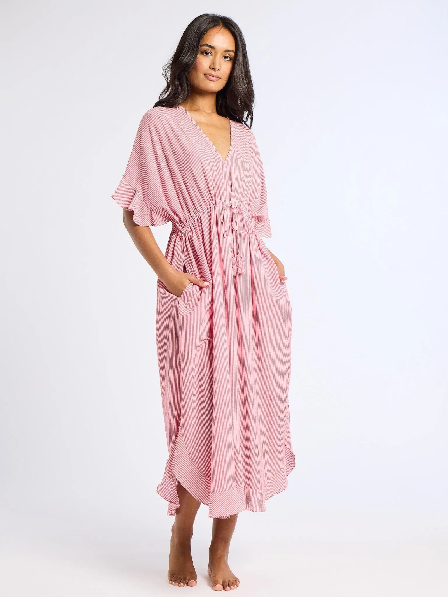 Eden Caftan in Tango Stripe Versatile and Comfortable