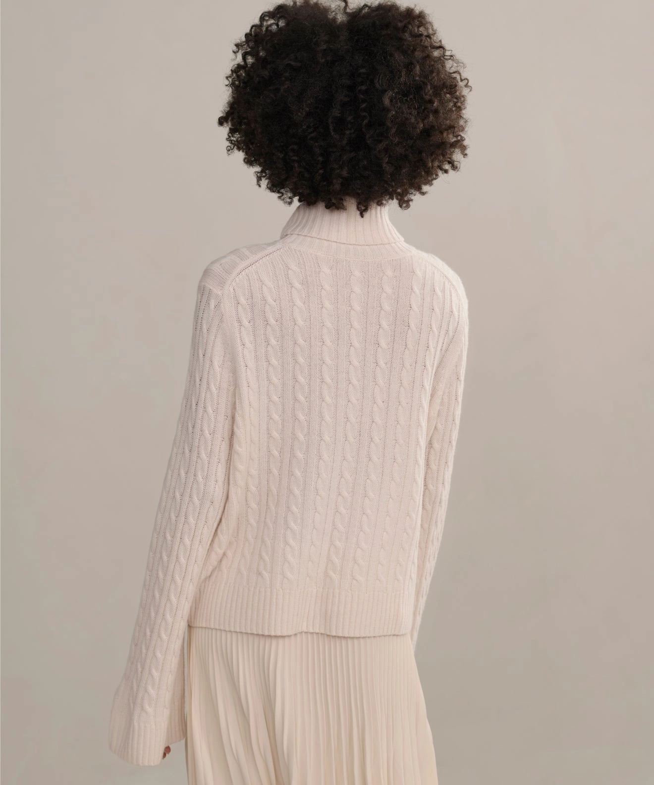 Cozy pieces Simple Knit Cable Nell Turtleneck
