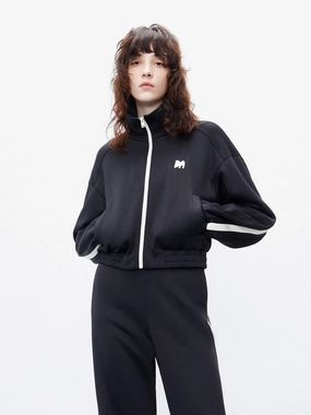 Reinforced Hemlines Elasticated Hem Cropped Jacket