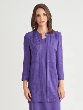 Go To Layer QuickRelease Buckles Heritage Tonal Pattern Knit Jacket - True Fit