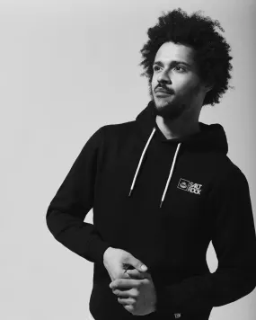 Saltrock Original - Mens Pop Hoodie - Black Ribbed cuff