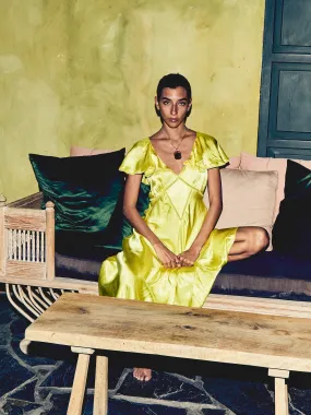 Eloise Dress in Citron Peace Glow
