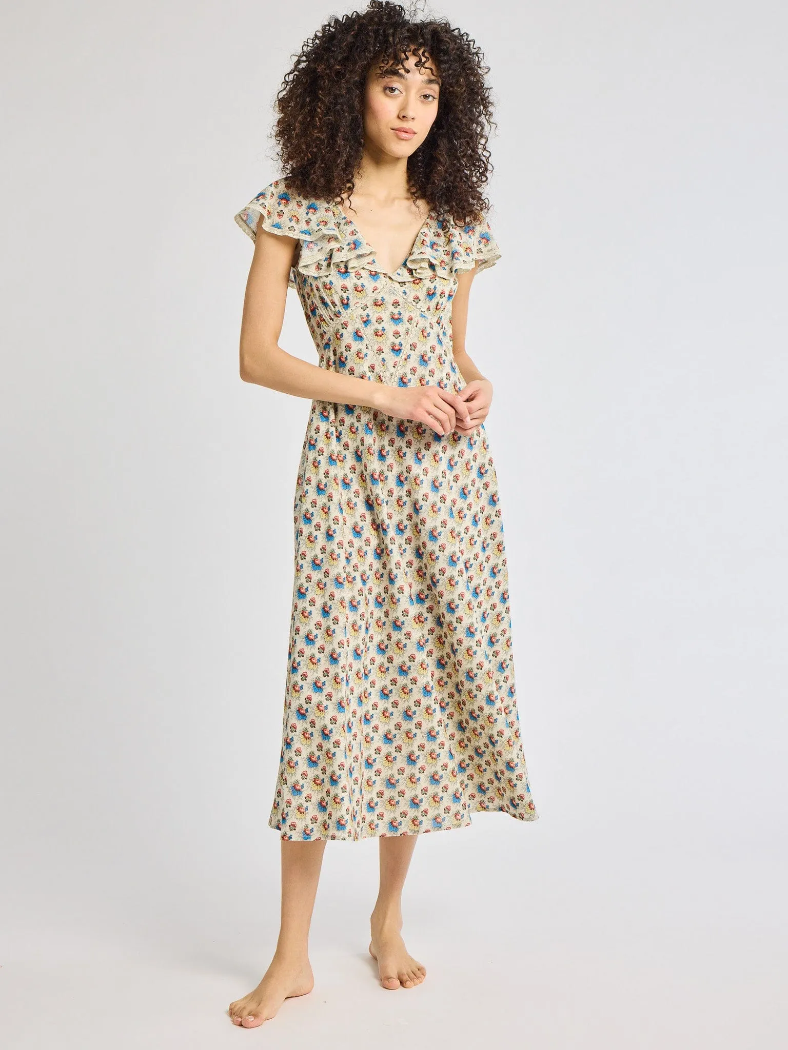 Delicate Finish BreathableLining Eloise Dress in Cottage