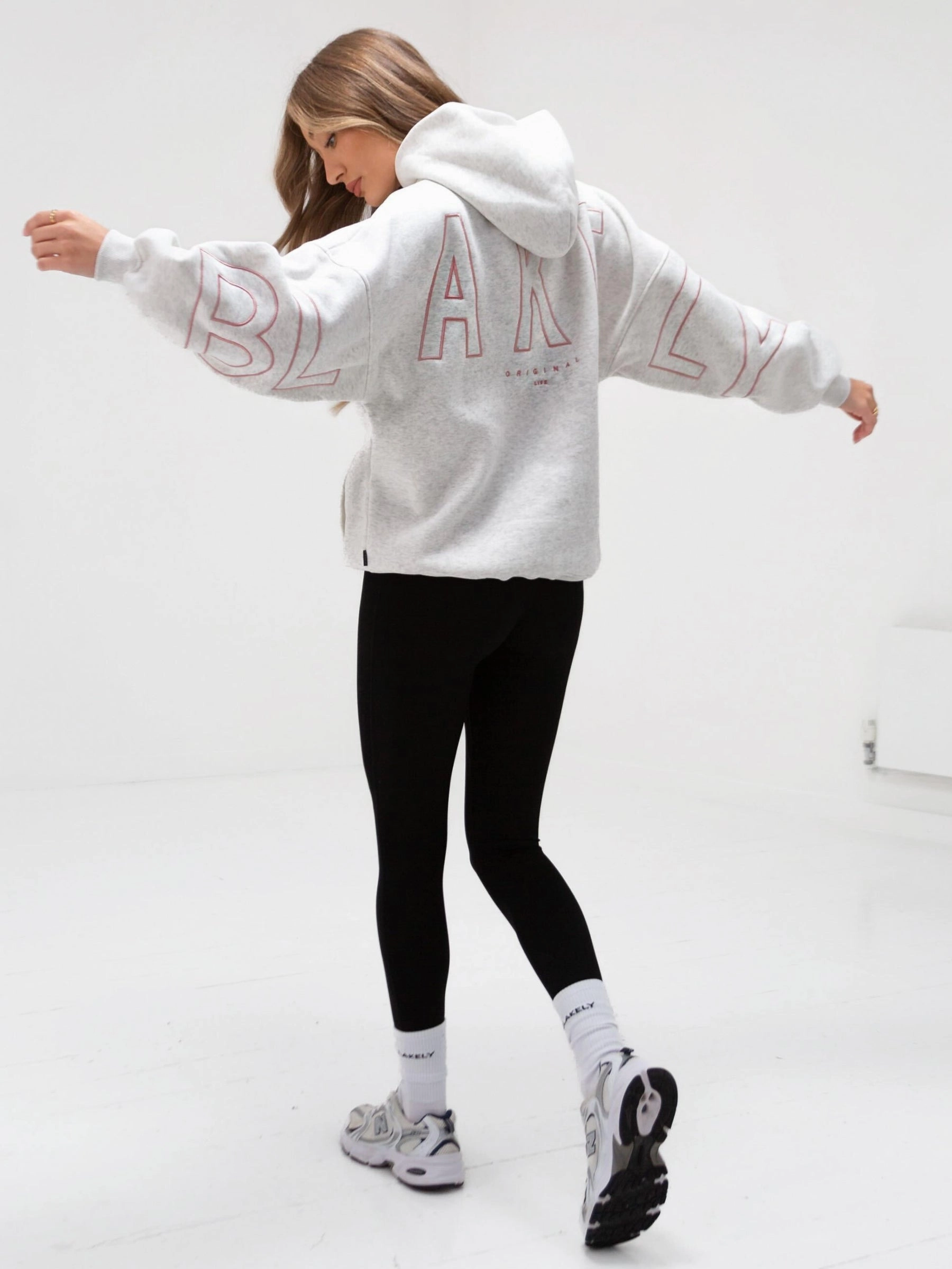 Everyday Wear Flexible Comfort Wear Embroidered Isabel Oversized Hoodie - Bubblegum Pink