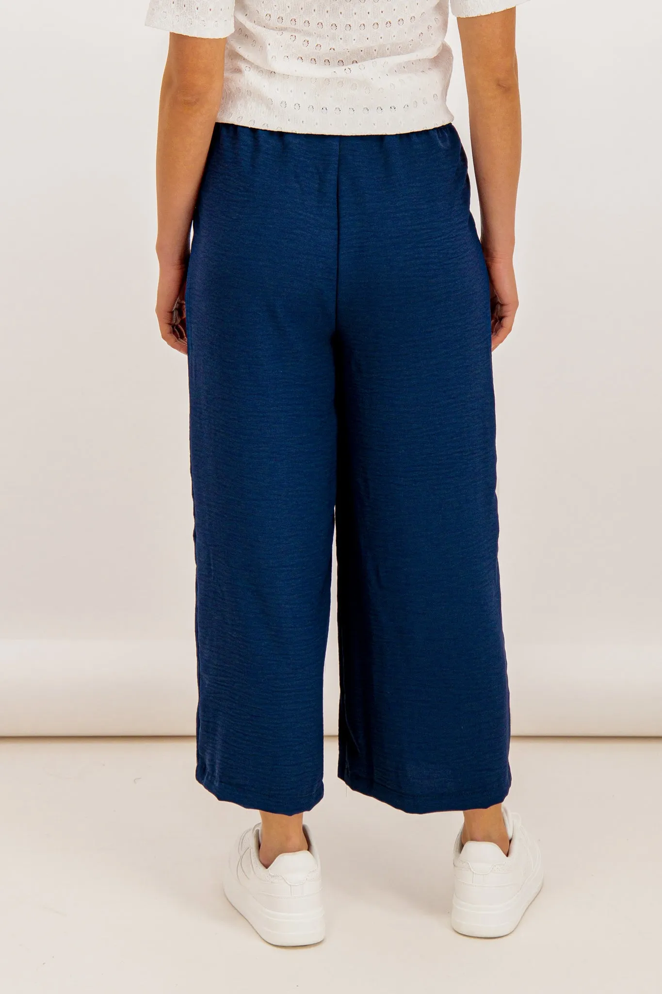 Emily & Me Noelle Navy Trousers Loose Fit Comfy Movement Fit