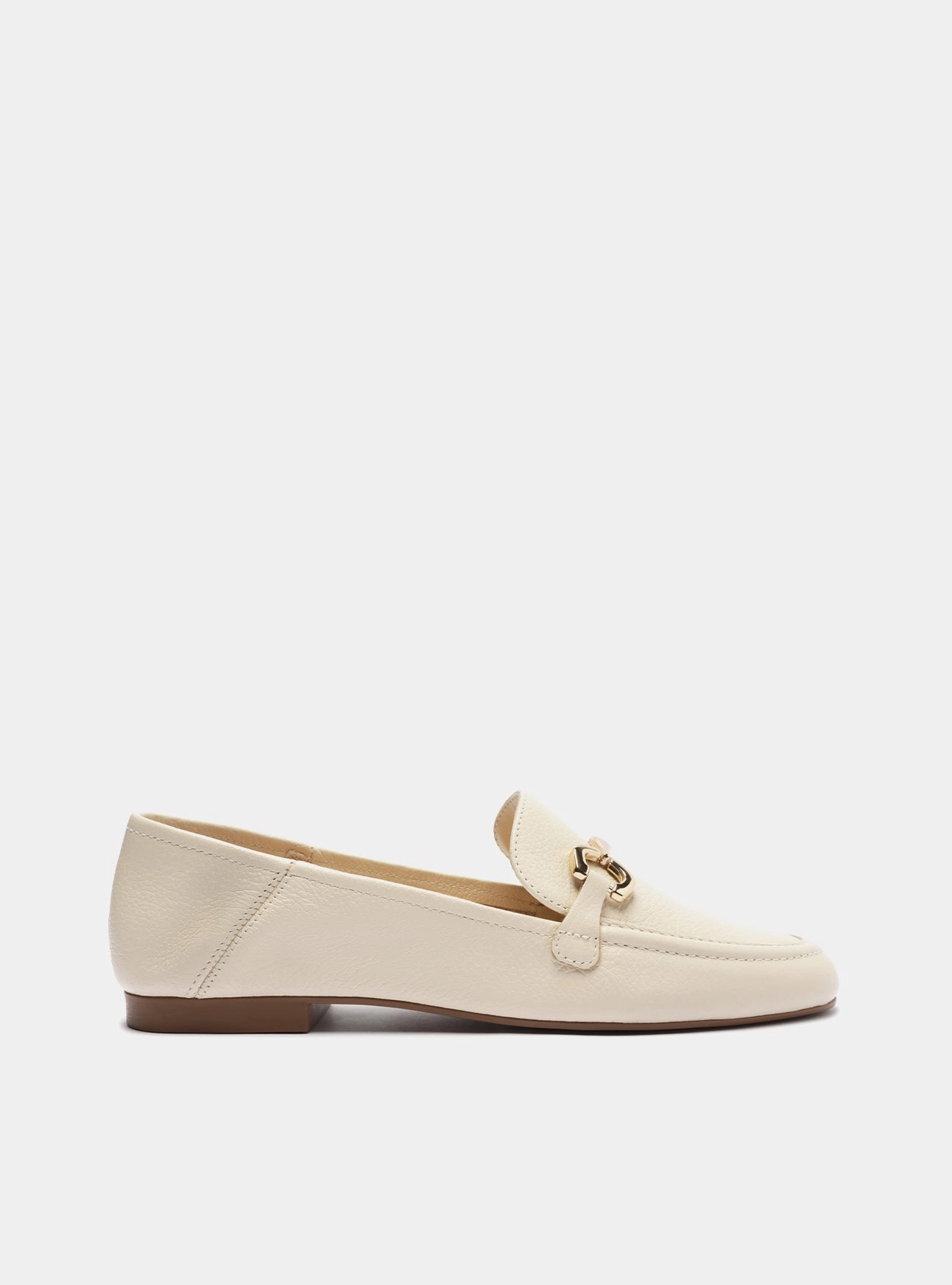 Emma White Leather Loafer Resort Mood