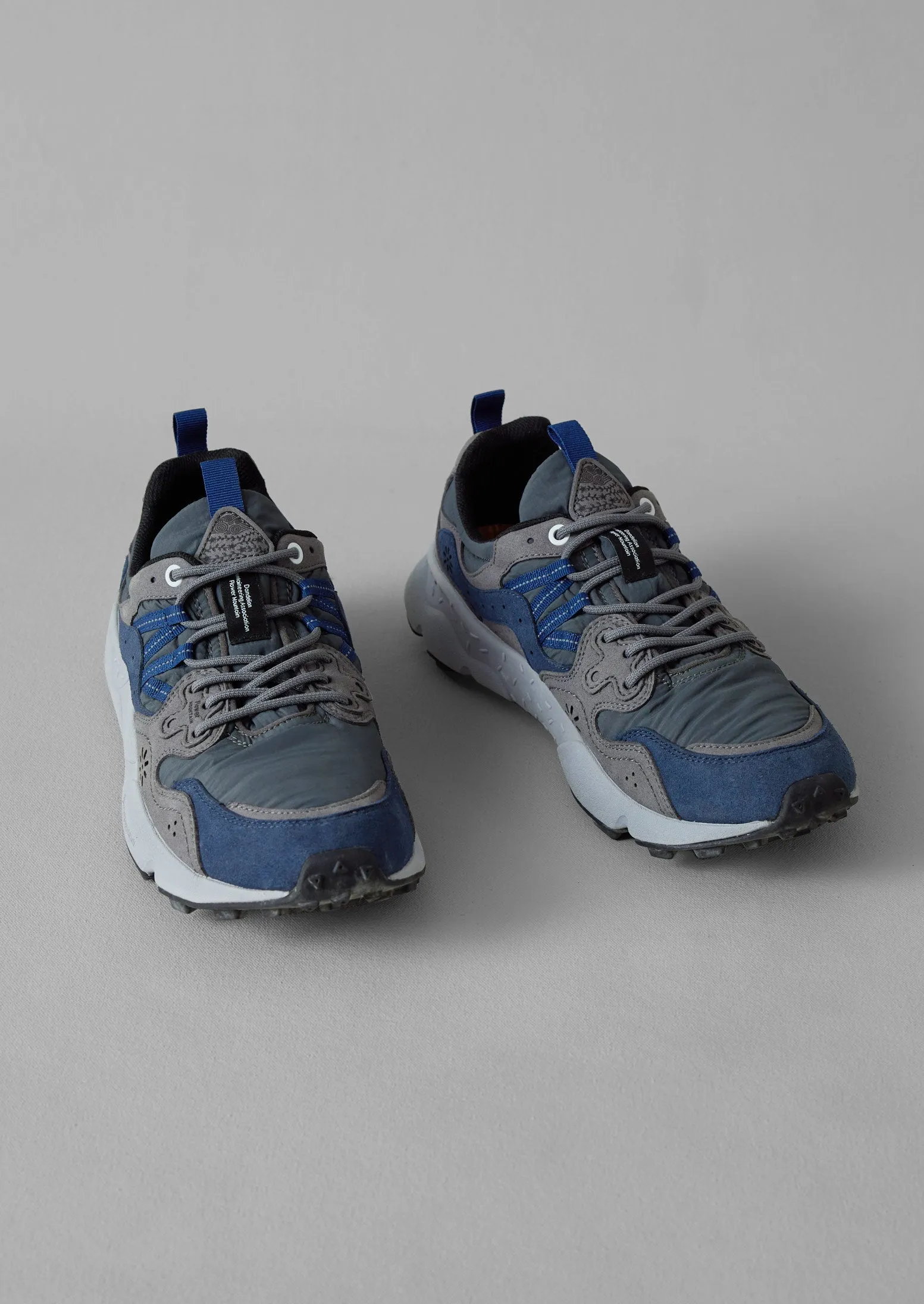 Ground Control Flower Mountain Yamano Kaiso Panelled Sneakers | Charcoal