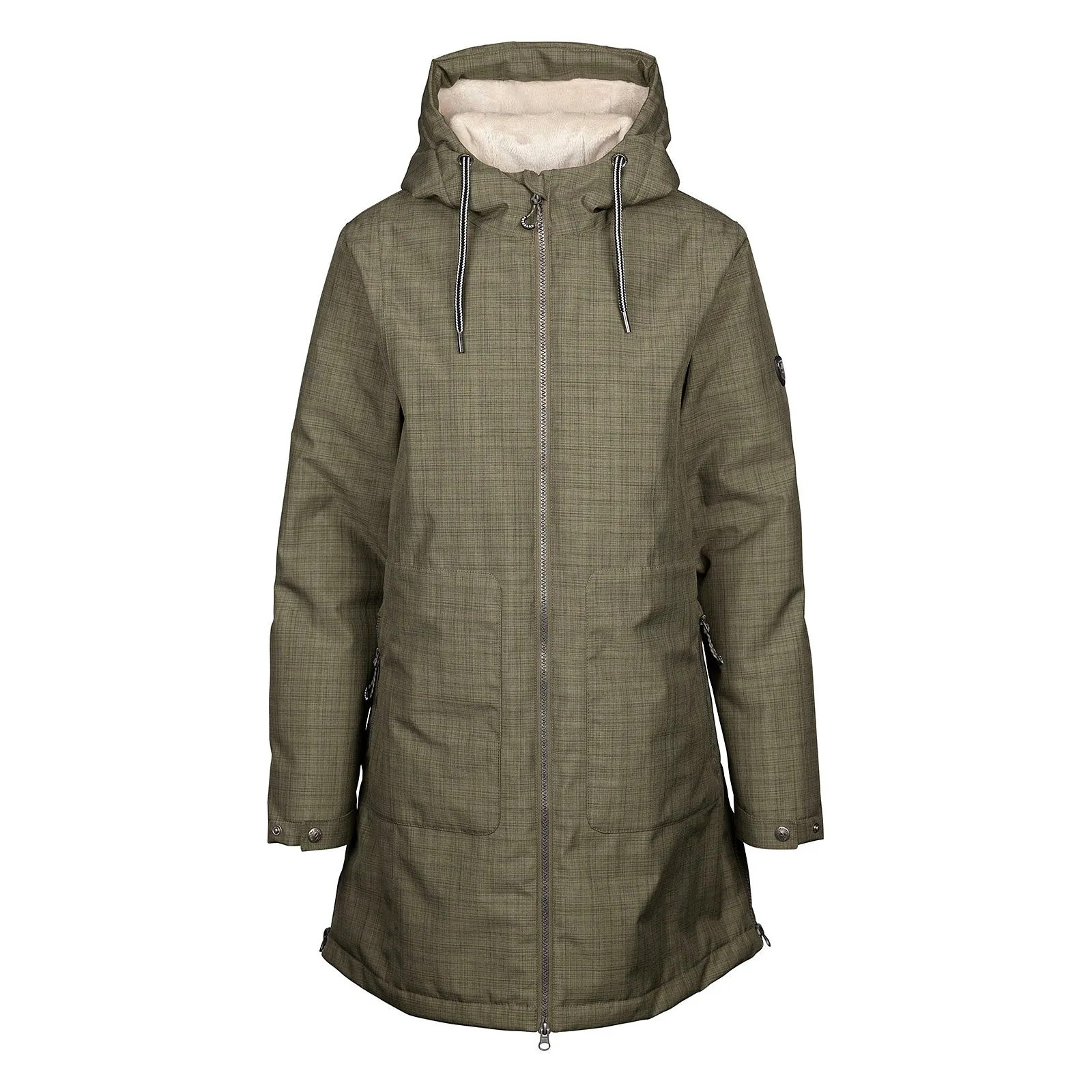 Trespass Womens Neeska Fleece Lined Waterproof Jacket Oversized Fit