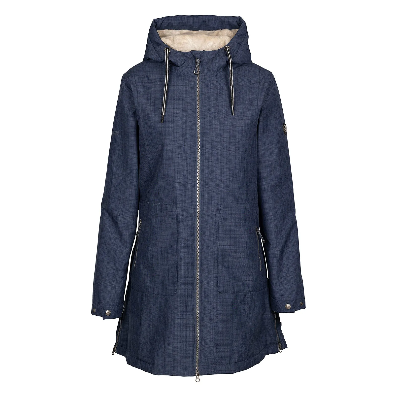 Reflective Zippers Trespass Womens Neeska Fleece Lined Waterproof Jacket