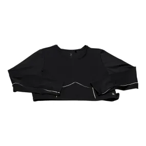 FrictionResistant Edges Athletic Top Long Sleeve Crewneck By Good American In Black & White, Size: 3x