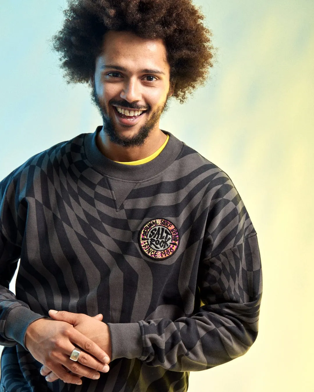 Layering Style SR Warp - Mens Oversized Sweat - Grey