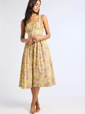 Calla Dress in Citron Floral Gift-Worthy