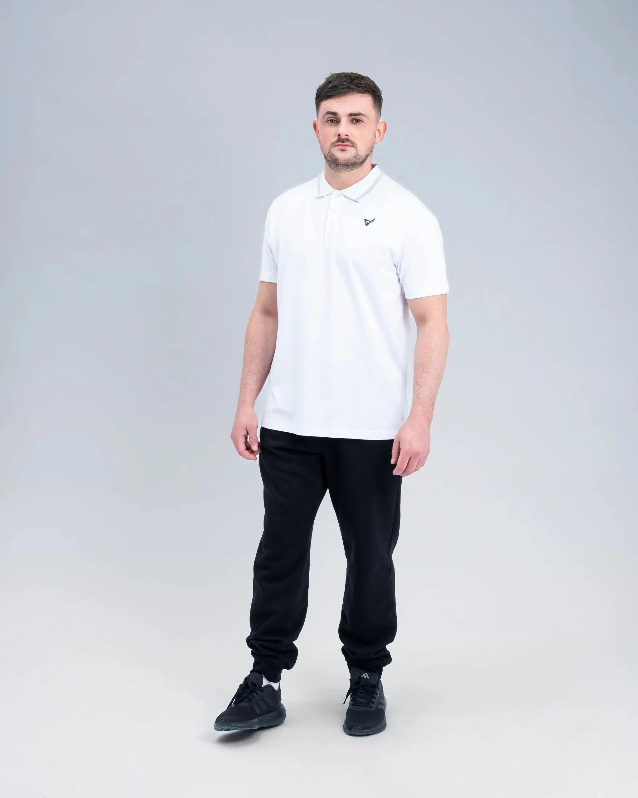Summer Staple light layering Newcastle United White Tipped Polo Shirt