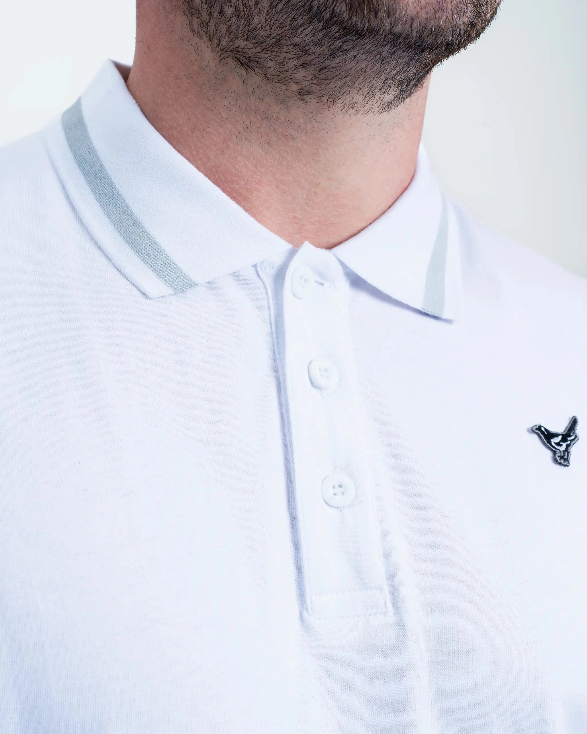 Newcastle United White Tipped Polo Shirt Flexible Layer