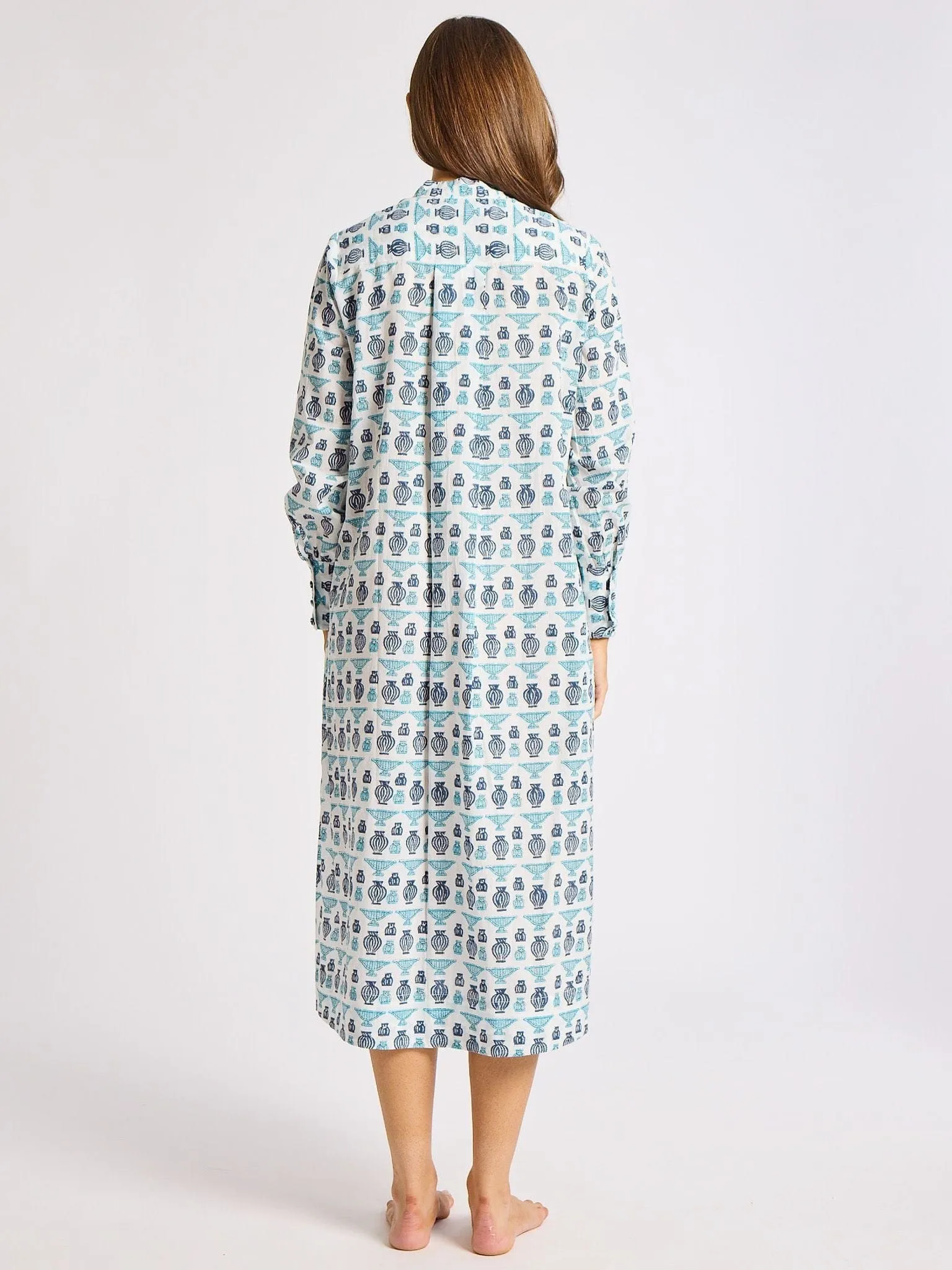 Esther Dress in Athens Print Layer Base Dreamy Silhouette