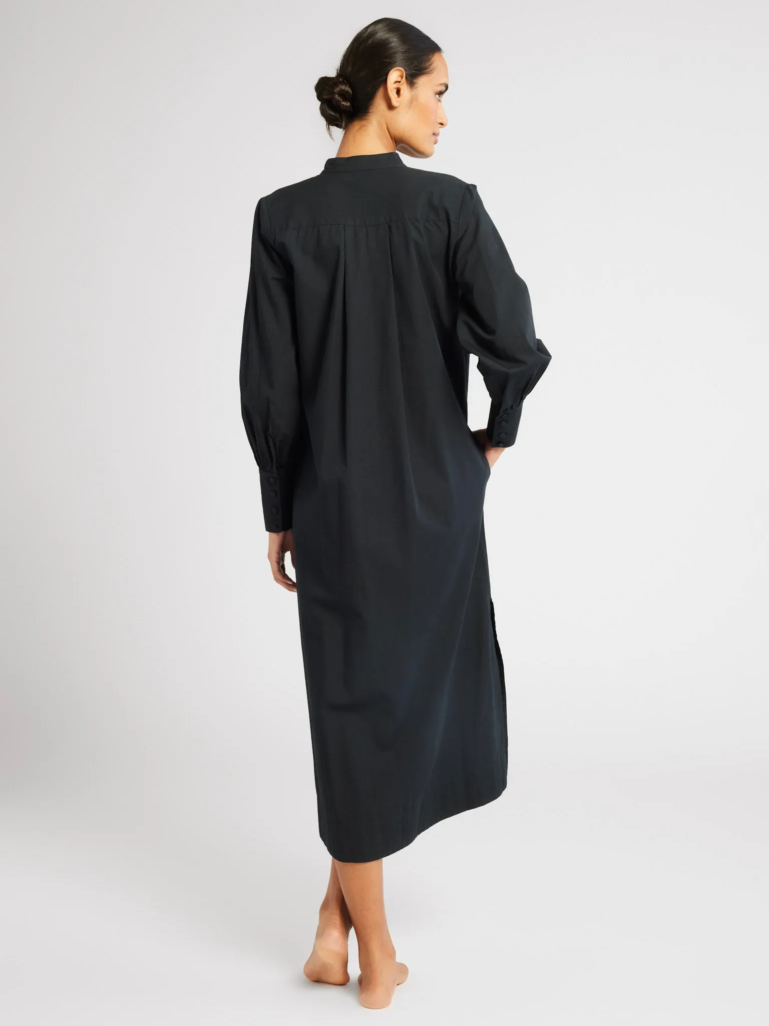 Simple Yet Elegant Applique-Detail Esther Dress in Black