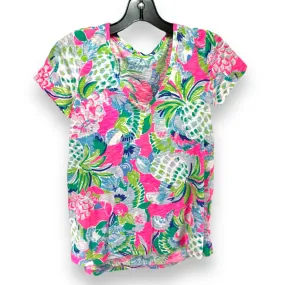Etta V-Neck Top Designer By Lilly Pulitzer In Multi Tropical Beachy, Size: XS Chic