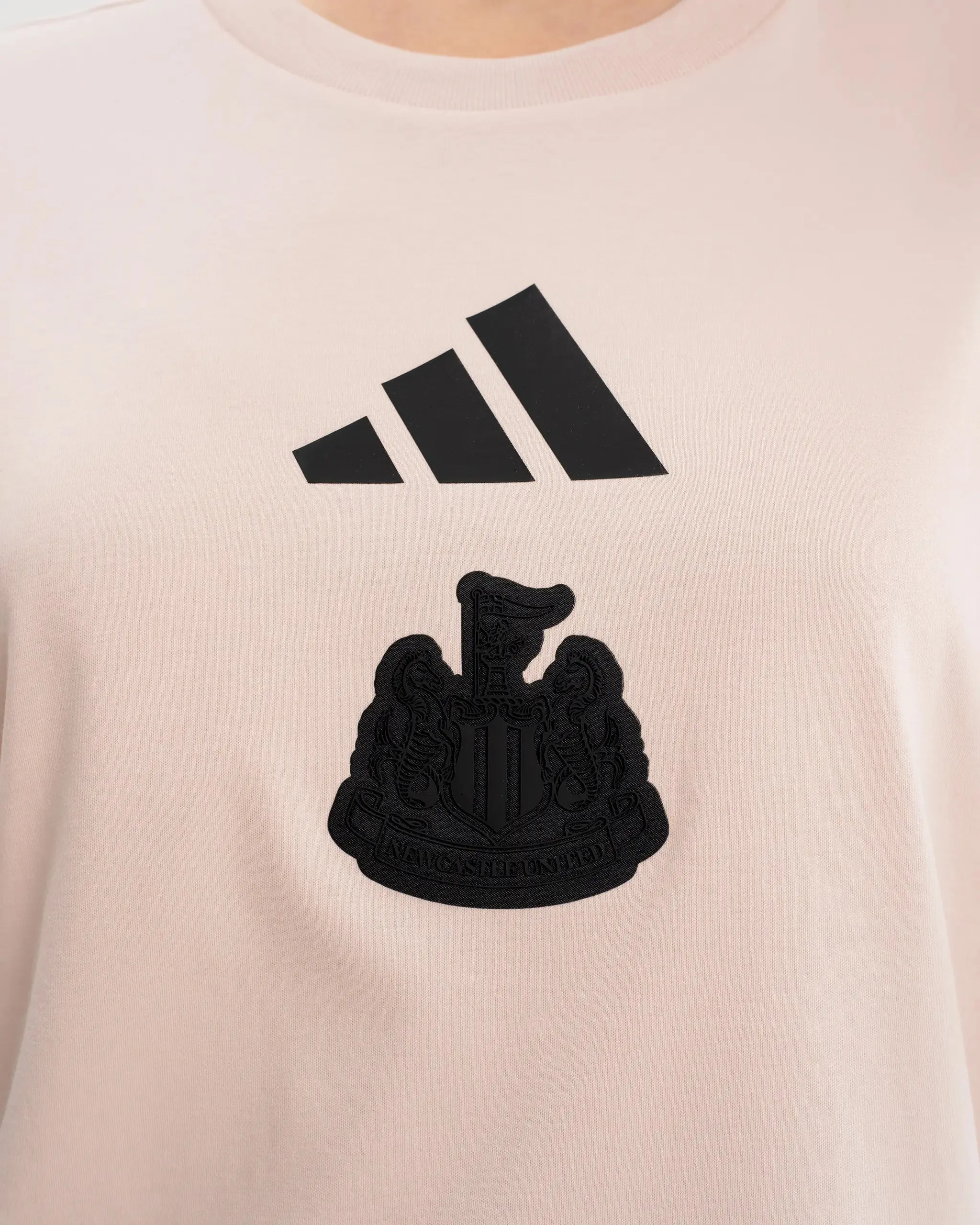 Newcastle United adidas Women's Z.N.E. Pink Tee Classic Comfort Style Trendy Basics