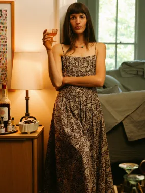 Simple yet chic gown Cool Structure Tully Dress in Cocoa Floral