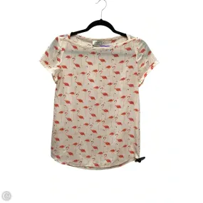 Seamless construction Top Short Sleeve Designer By Kate Spade In Pink, Size: 2