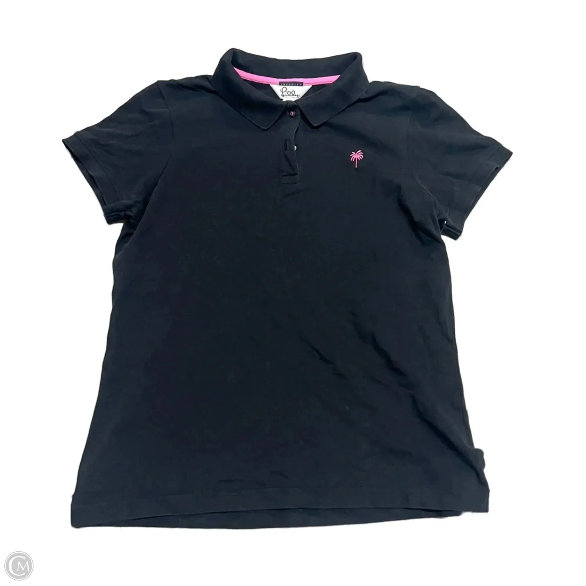 Top Short Sleeve Designer By Lilly Pulitzer In Black, Size: Xl Classic Trend Look