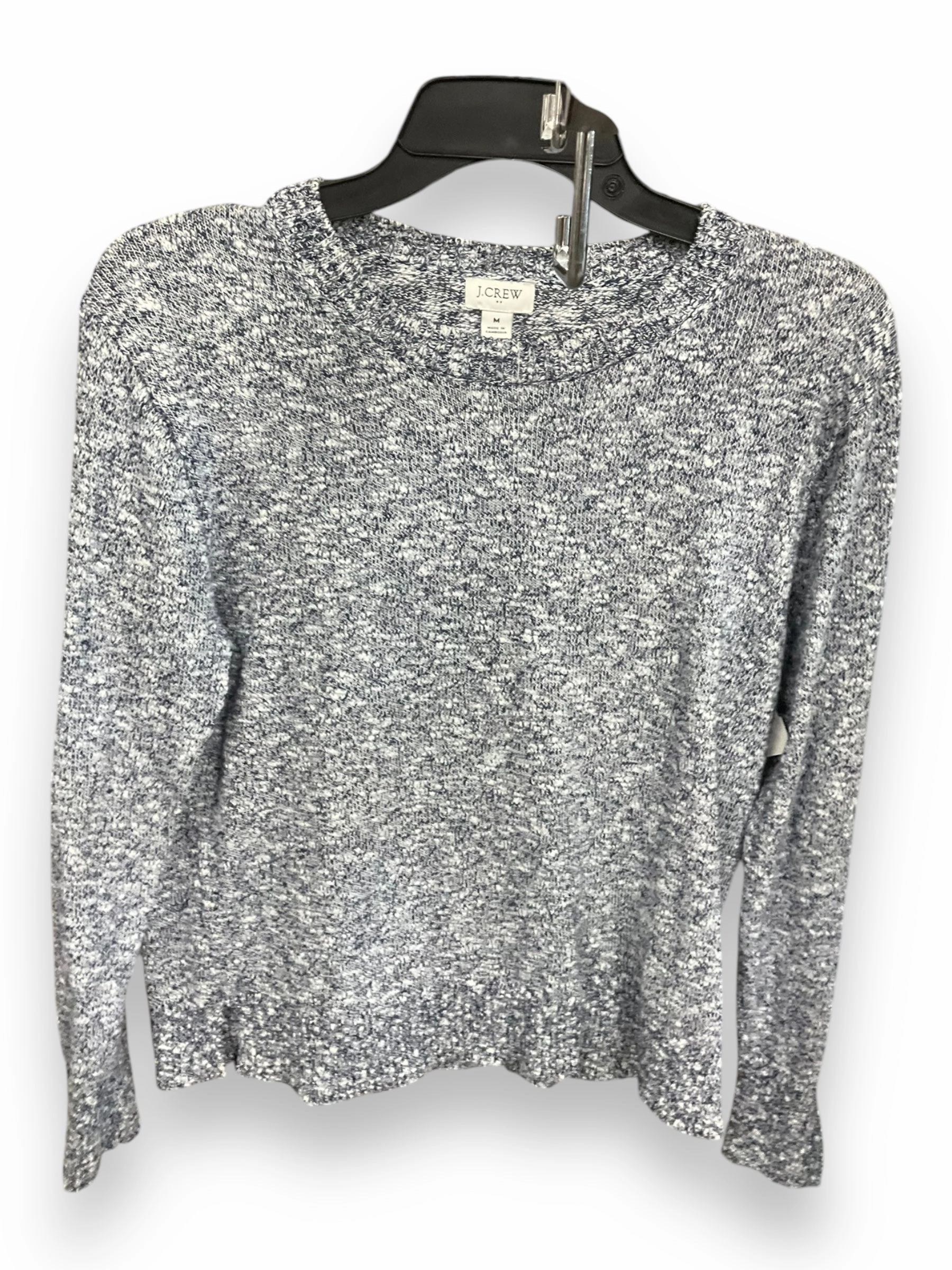 Soft Cotton Blend DoubleStitched Construction Top Long Sleeve By J. Crew In Navy, Size: M