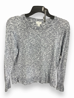 Soft Cotton Blend DoubleStitched Construction Top Long Sleeve By J. Crew In Navy, Size: M