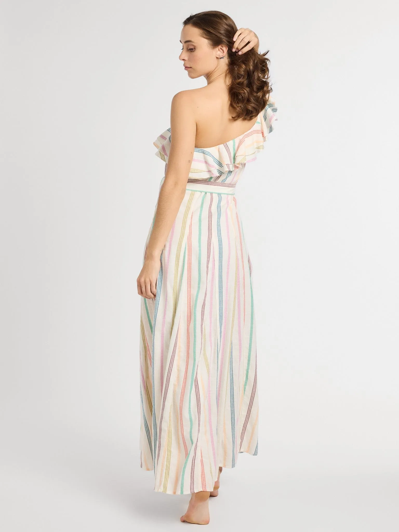 Yvonne Dress in Mallorca Stripe Durable-Fabric Wedding Style