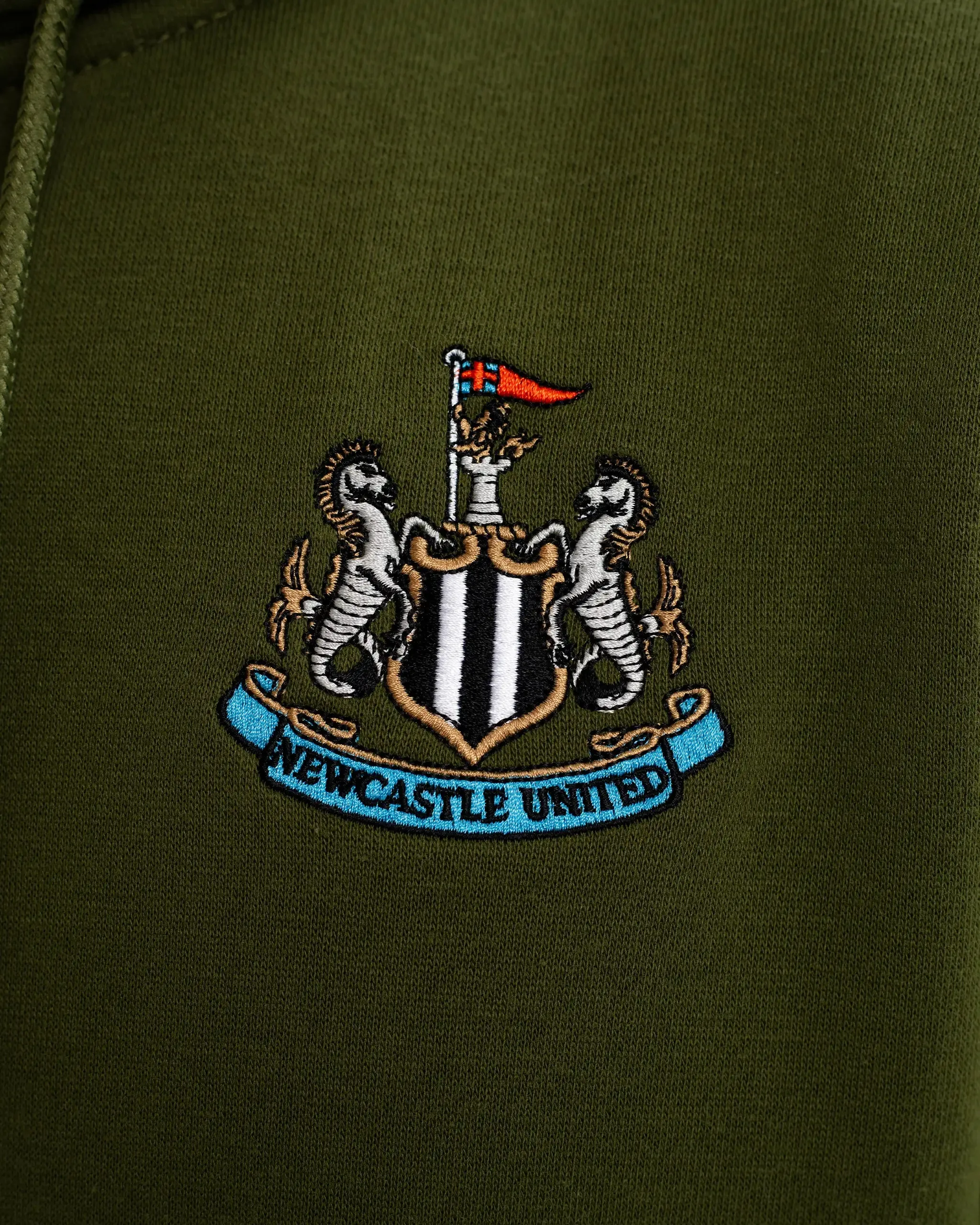 Cozy Knit Fit Newcastle United Men's Essentials Range Khaki Hoodie