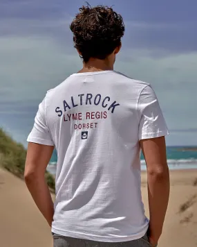 Standard Body Fit Cozy Fit Wear Location Mens T-Shirt Lyme Regis - White