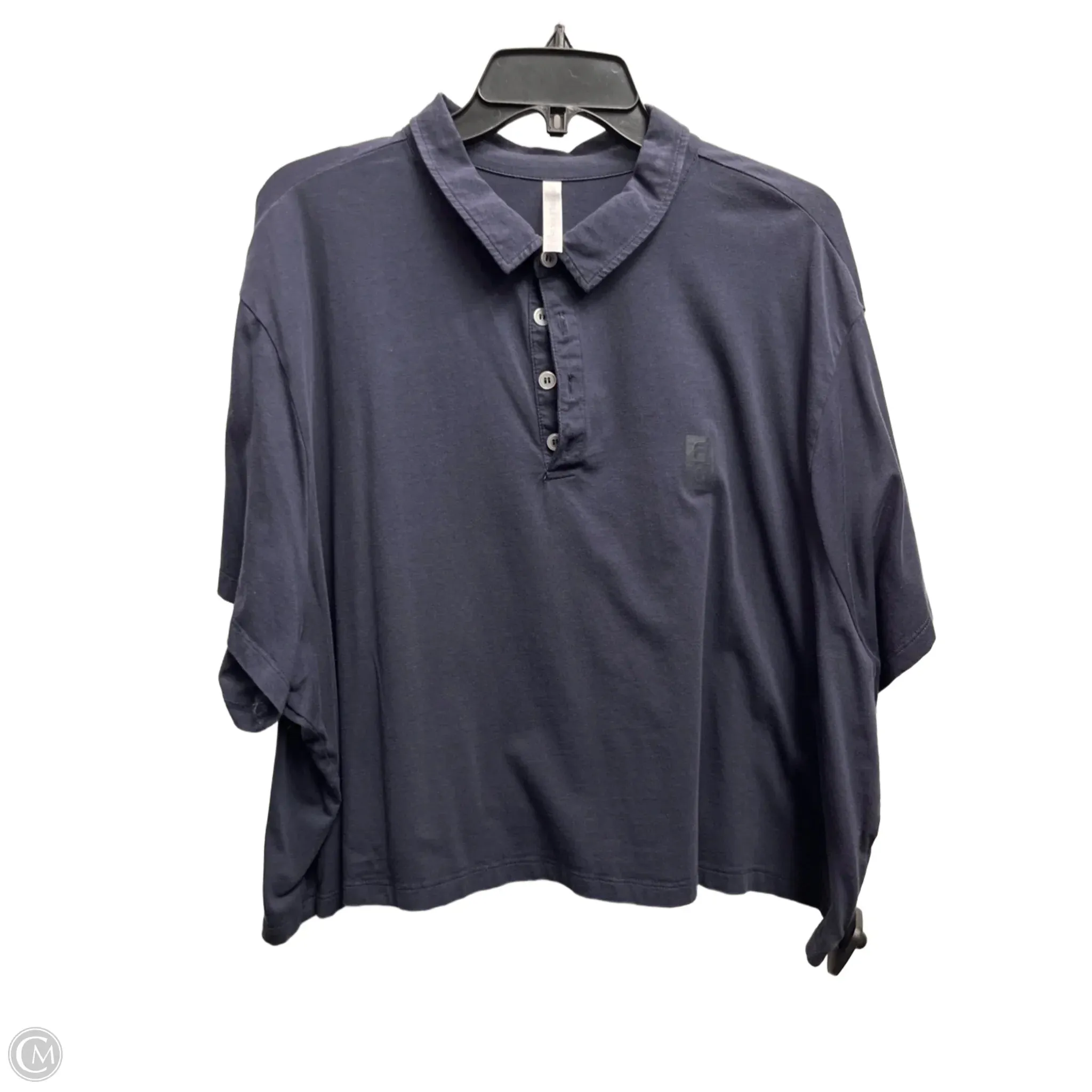 Athletic Top Short Sleeve By Fabletics In Navy, Size: 3x Outdoor Apparel NonIrritatingSeams