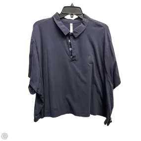 Athletic Top Short Sleeve By Fabletics In Navy, Size: 3x Outdoor Apparel NonIrritatingSeams