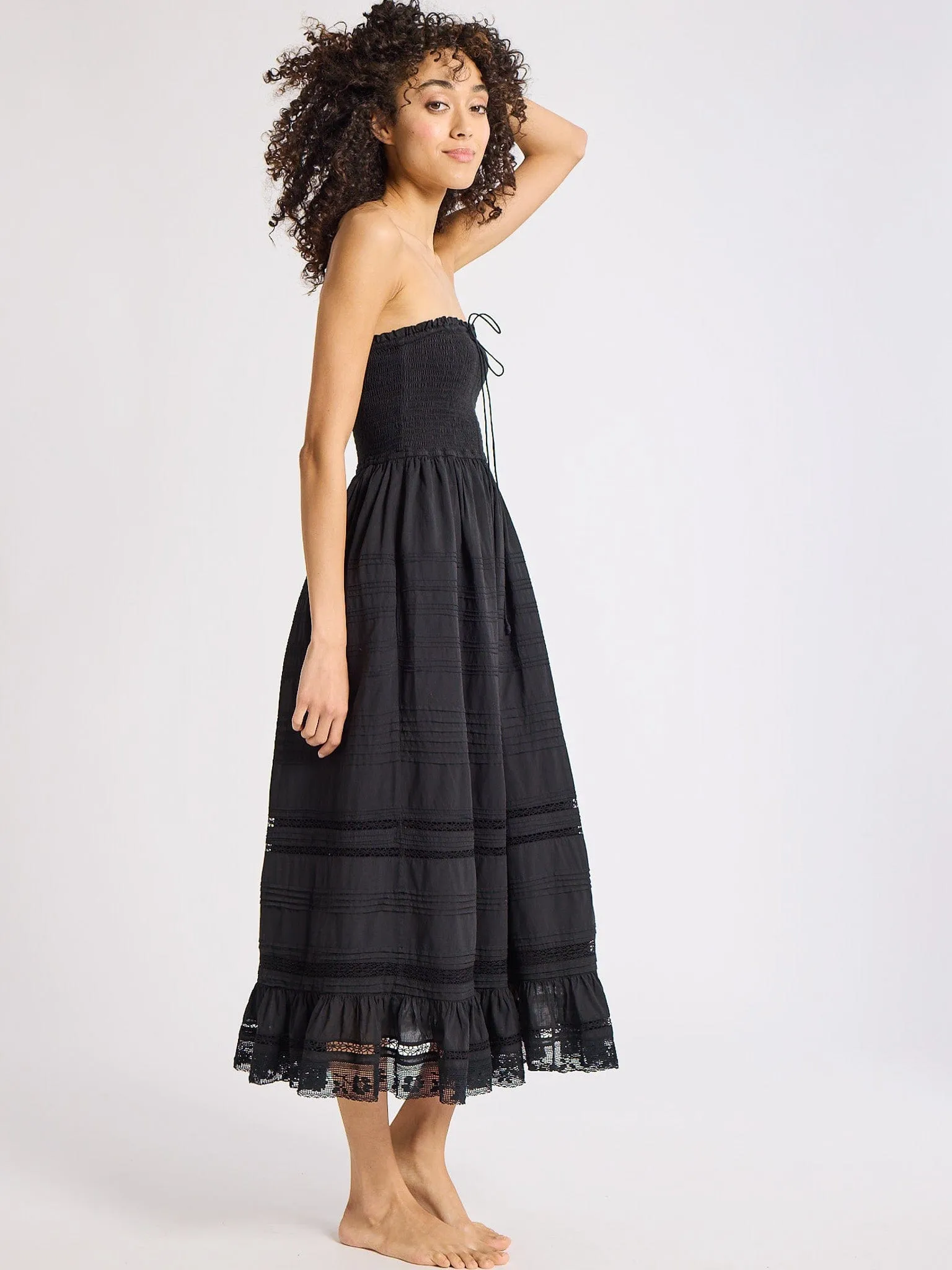 ConvertibleNeckline Florence Dress in Black