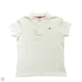 Breathable Design Wear Top Short Sleeve Designer By Lilly Pulitzer In Ivory, Size: Xs
