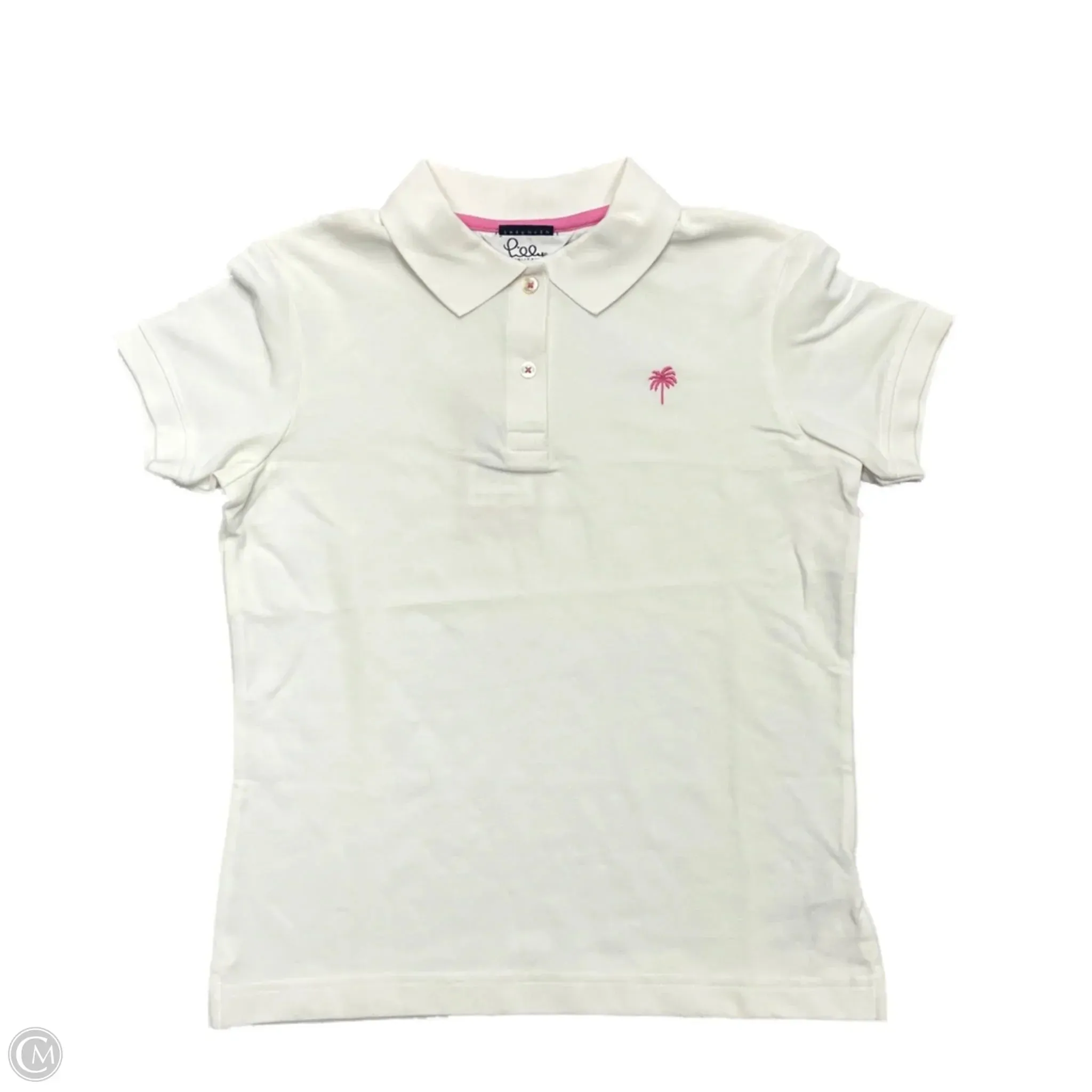 Breathable Design Wear Top Short Sleeve Designer By Lilly Pulitzer In Ivory, Size: Xs