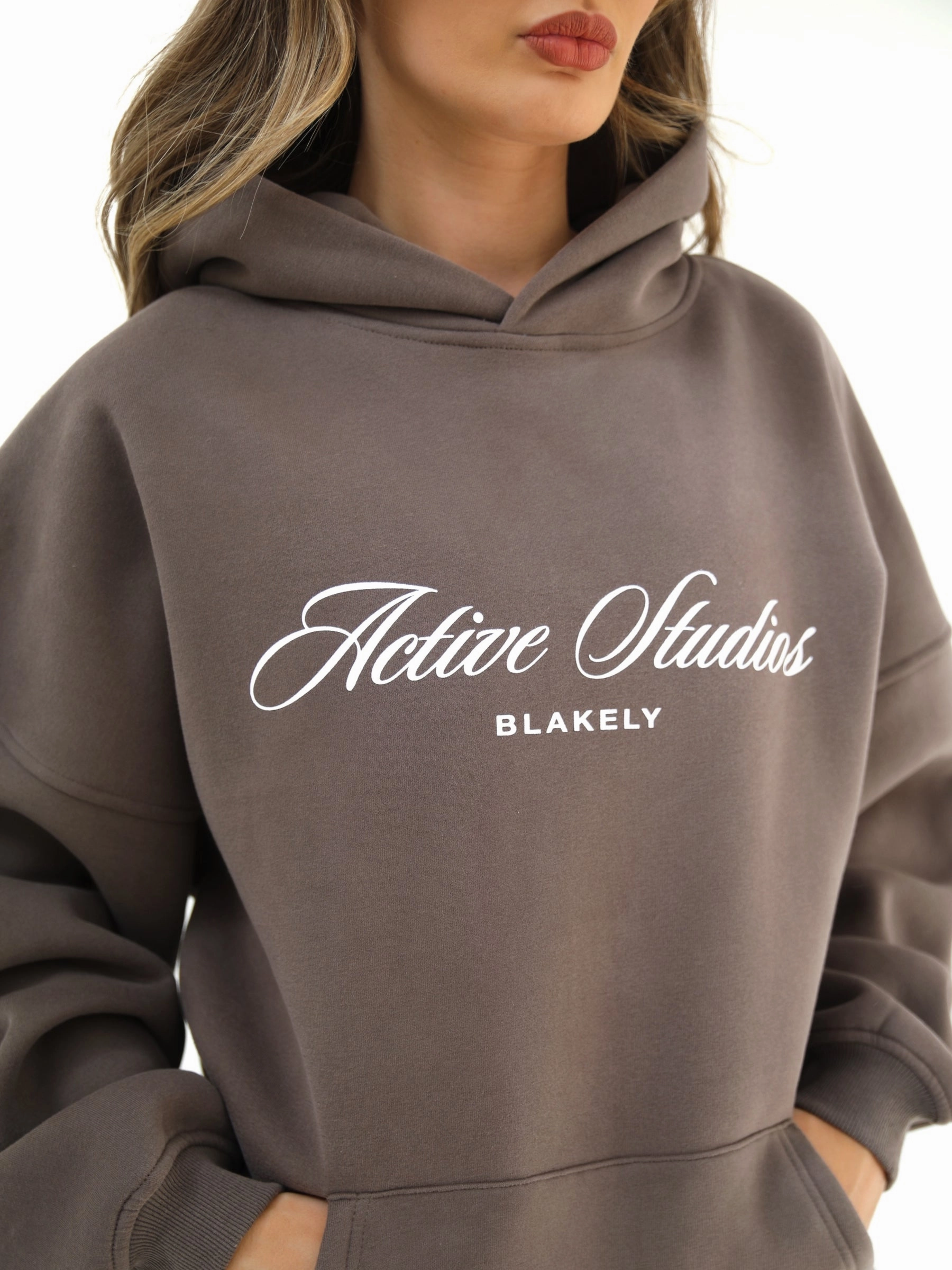 Off Duty Oversized Hoodie - Ash Brown Surfing wear Suede Feel