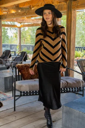 natural fiber Schdya High Waist Black Sateen Finish Skirt