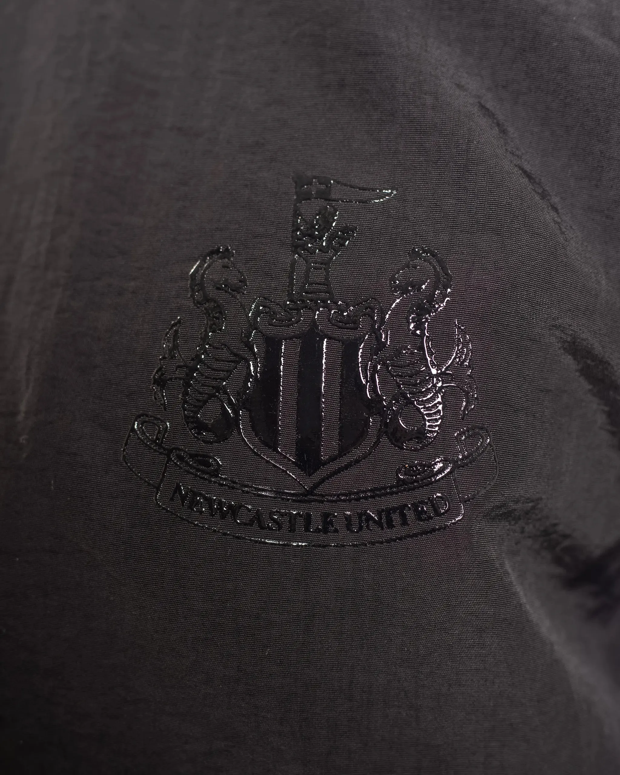Newcastle United Men's Black Nylon Bomber Jacket Hooded Comfort Fit