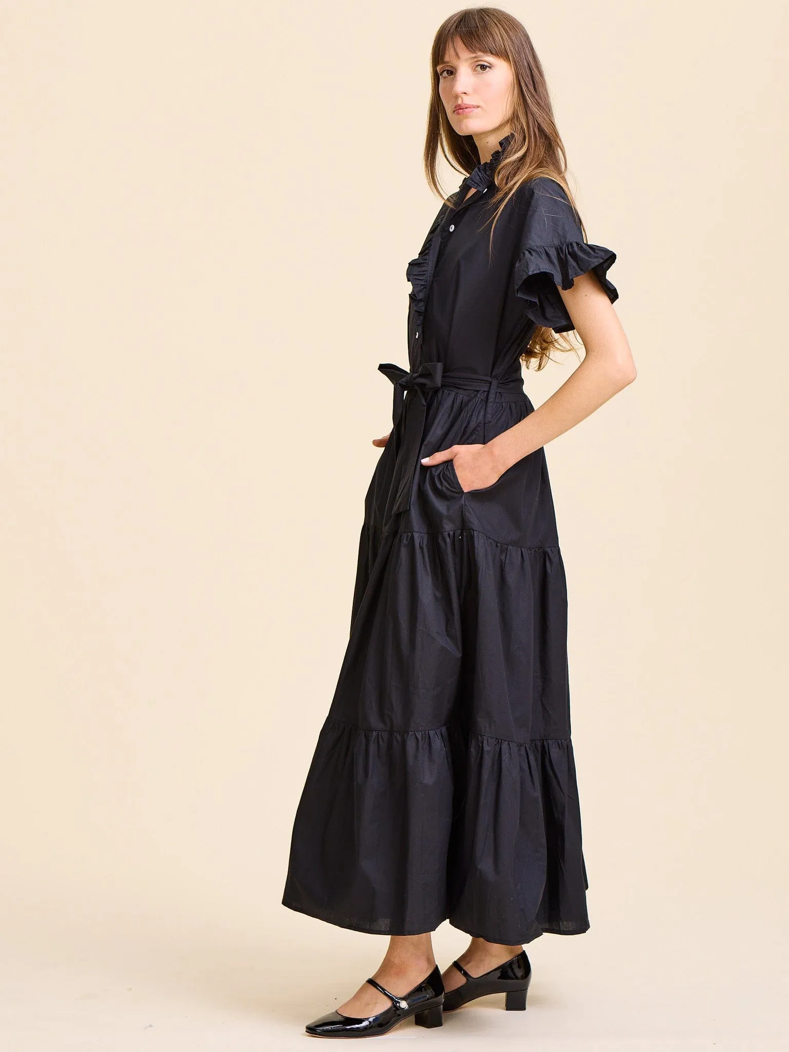Victoria Dress in Black Inner Glow Simple yet chic gown