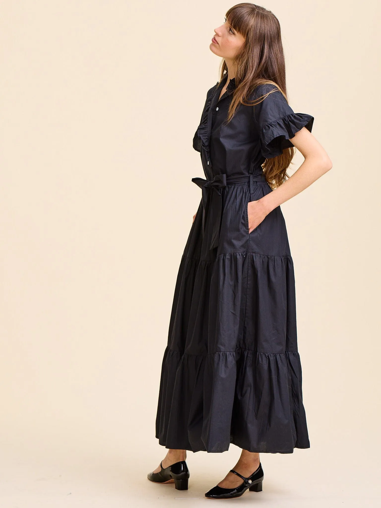 Victoria Dress in Black Romantic date dress Subtle Comfort