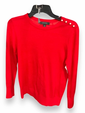 Sweater By Ann Taylor In Red, Size: M BreathableMaterial Elasticized Waistband