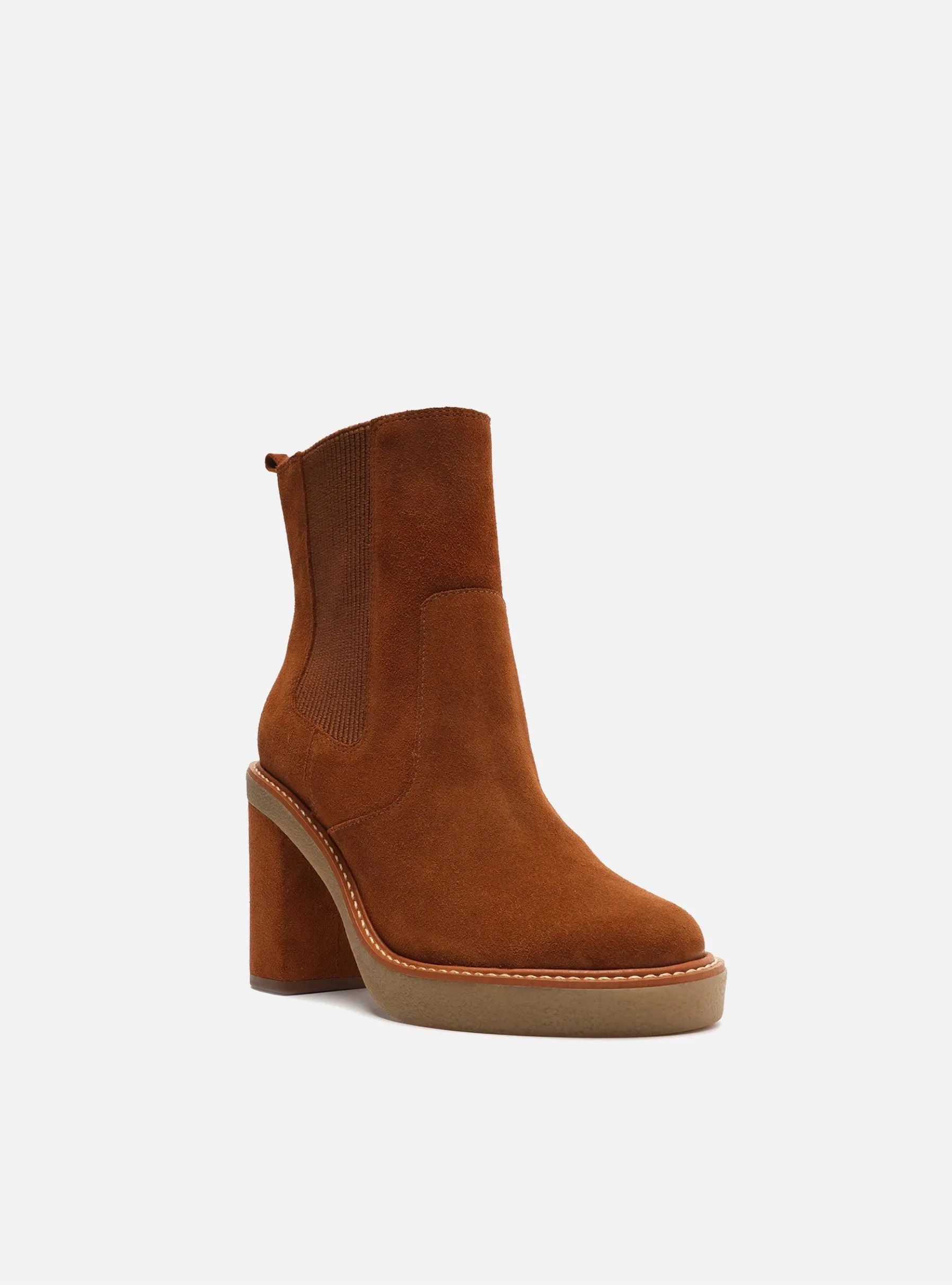 Jade Leather Bootie High Arch Zip Up