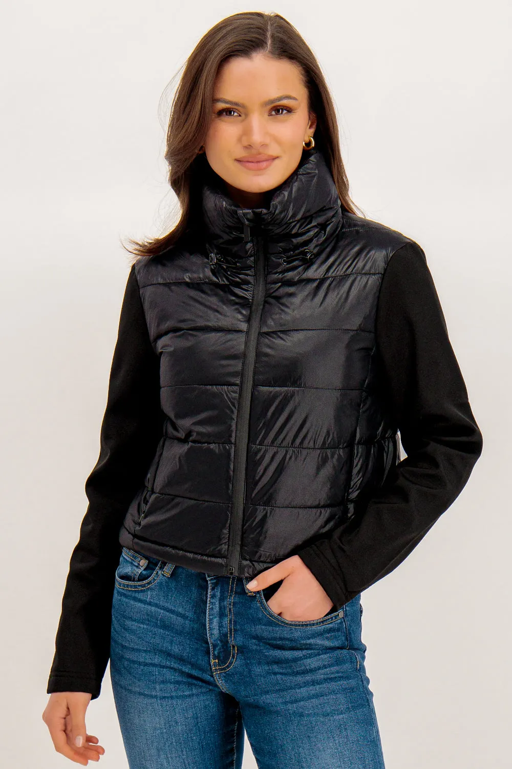 Sophie Cropped Mixed Black Jacket All Occasion