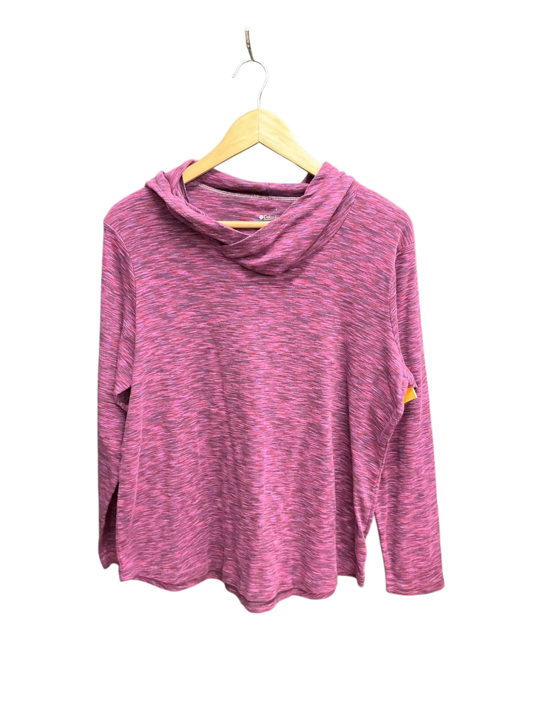 Athletic Top Long Sleeve Hoodie By Columbia In Multi-colored, Size: 1x Recycled Polyester