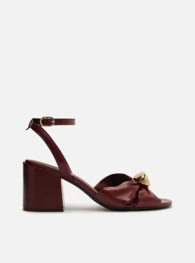 Smart Comfort Relaxing Flora Mid Block Leather Sandal