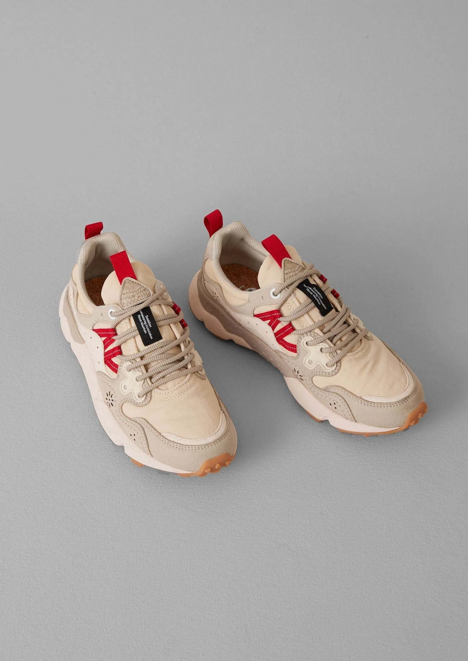 Flower Mountain Yamano Kaiso Sneakers | Cherry/Chalk Sleek Shape Motion Ease