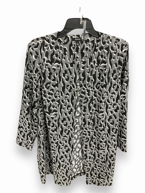 Cardigan By Alfani In Black & Grey, Size: L Slim Fit Design