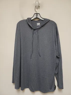 Comfort Cushion Neckline Laser Cut Edges Athletic Top Long Sleeve Hoodie By 32 Degrees In Blue, Size: 2x