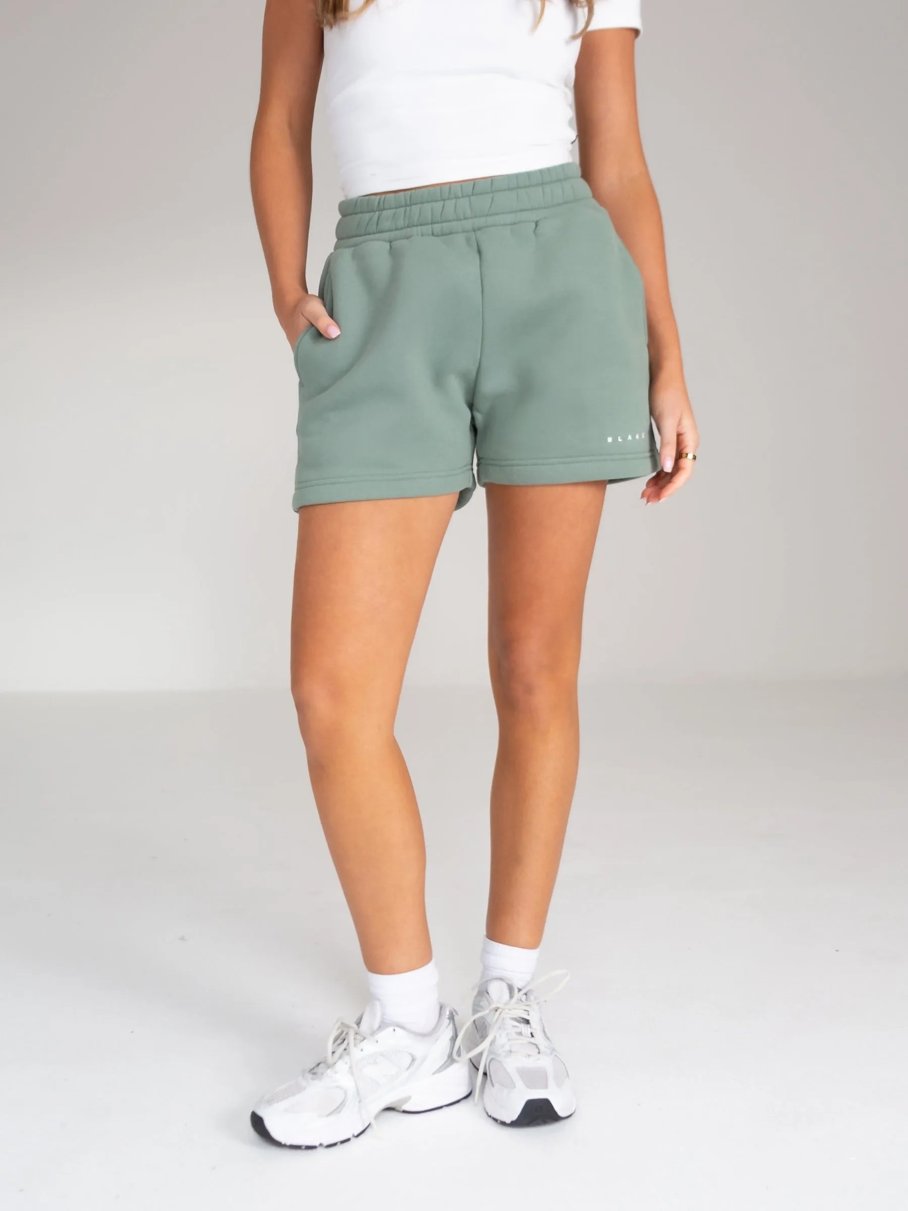 Stylish Fit Isabel Jogger Shorts - Sage Green