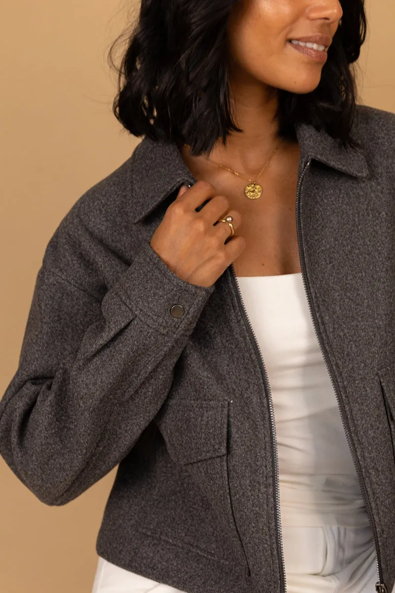 Waterproof Technology Fortune Eva Grey Short Jacket